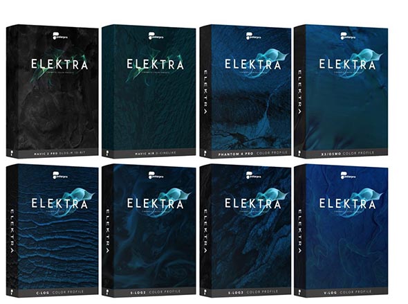 电影视频调色Luts预设-Elektra-8套合集(FCPX/达芬奇/AE/Premiere/PS)