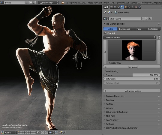 真实场景灯光Blender插件 Pro Lighting Studio v1.2.4