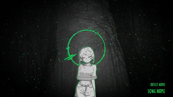 AE模板-音频可视化音乐波形节奏跳动动画Animated Audio Spectrum Music Visualizer