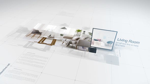 AE模板-客厅室内装饰展示片头 One View