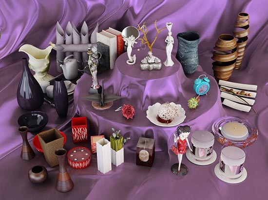 室内艺术装饰品3D模型 Evermotion – Archmodels vol.111