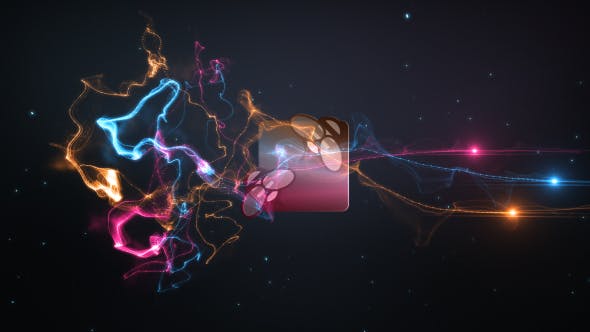 AE模板-漂亮粒子光线logo动画 Colorful Trails Logo Intro