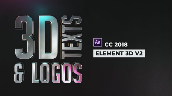 AE模板-E3D时尚三维文字logo动画Stylish 3D Texts and Logos