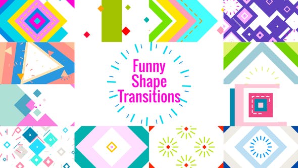 AE模板-有趣形状过渡MG图形动画 Funny Shape Transitions\AE