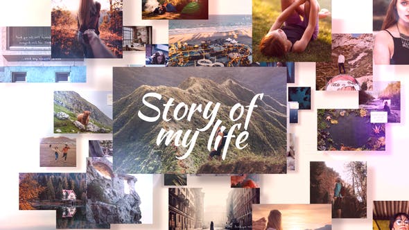 AE模板-婚礼生日照片相册幻灯片开场 Photo Slideshow