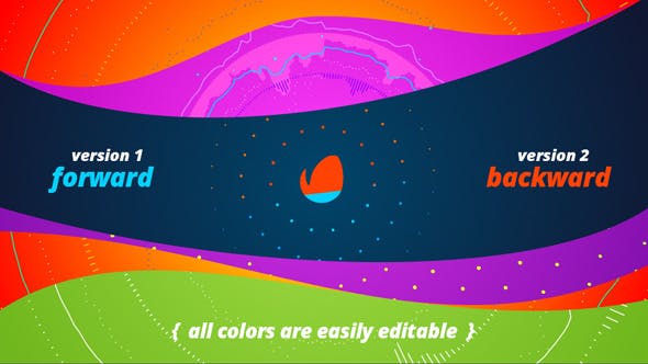 AE模板-多彩动态波形图形动画Logo开场 Video Podcast Intro