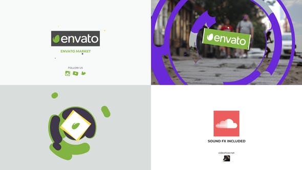 AE模板-多彩MG图形logo开场片头 Colorful Logo Opener