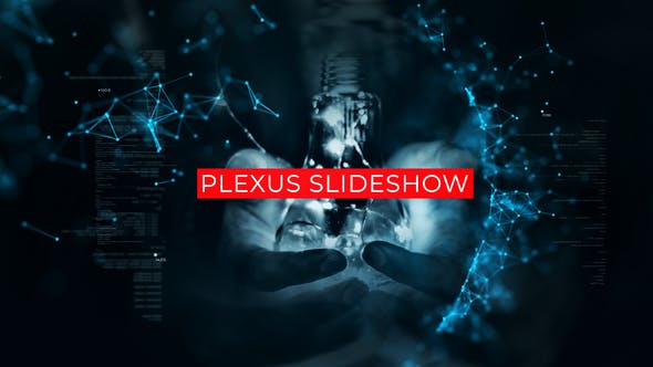AE模板-科技感Plexus粒子标题互联网5G时代企业宣传 Technology Plexus Slideshow