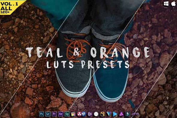 橙黄青蓝色电影效果LUTs视频调色预设 Teal and Orange风格-图片1