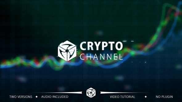 AE模板-科技商业图表弹出故障效果logo动画 Crypto Trading Channel