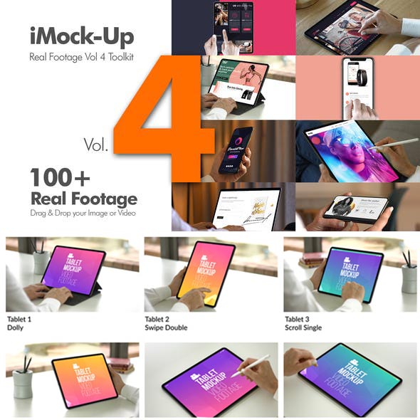 AE模板-实拍手机平板电脑点击滑动屏幕合成工具包 第四季-图片1