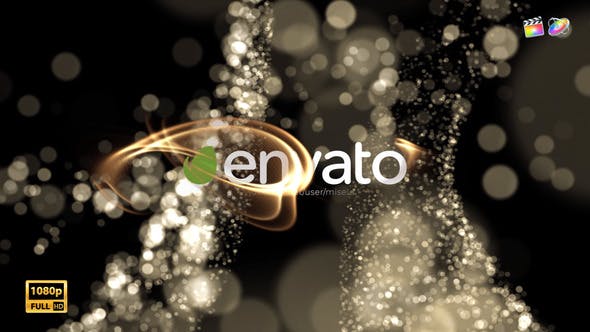 FCPX插件-漂亮粒子背景logo动画Logo Reveal FCPX