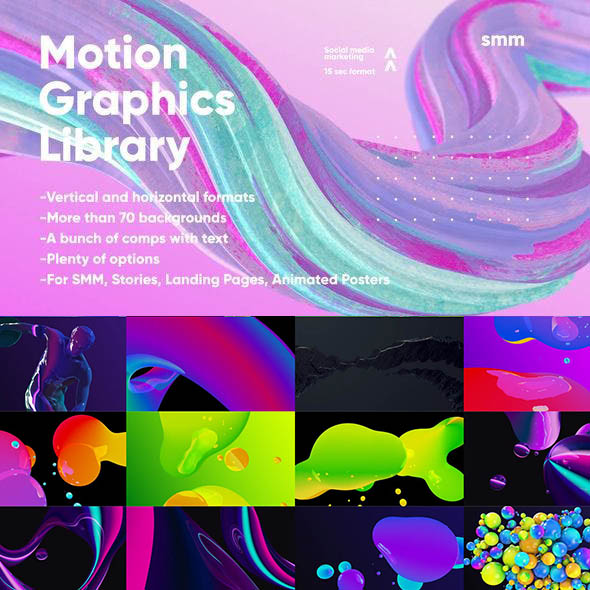 AE+PR模板-时尚抽象背景文字标题竖屏视频海报包装动画-图片1