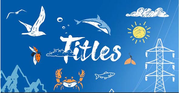 AE模板-时尚旅行度假手绘标题宣传片头+背景音乐