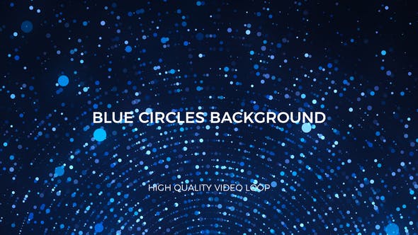 红蓝紫色圆圈粒子背景视频素材 Blue Circles Background