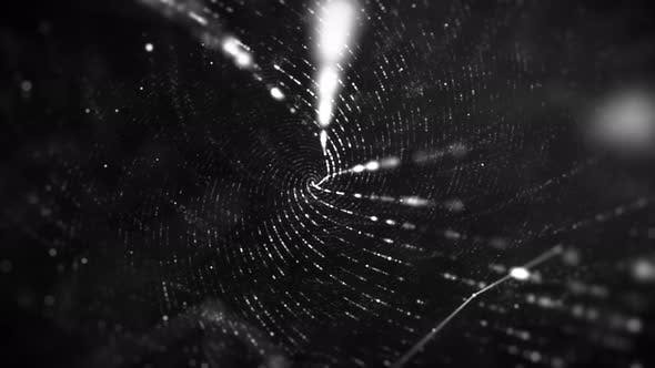 数字技术屏幕科技感粒子网背景4K视频素材 Digital Technology Screen