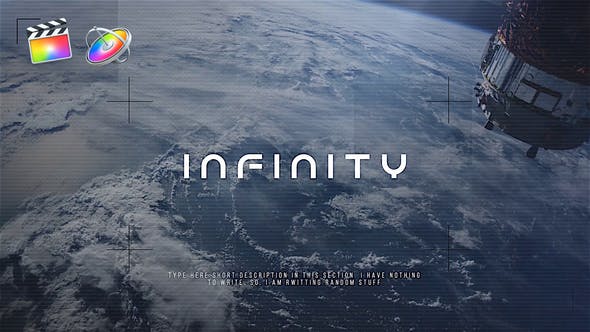 FCPX模板-科技感信号故障视频图片展示片头 Infinity