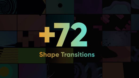 AE模板-72+抽象循环背景多彩图形转场元素过渡标题工具包 Shape Transitions Big Pack