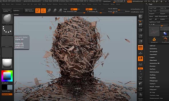三维模型雕刻ZBrush基础教程 Skillshare – Introduction To Sculpting In ZBrush