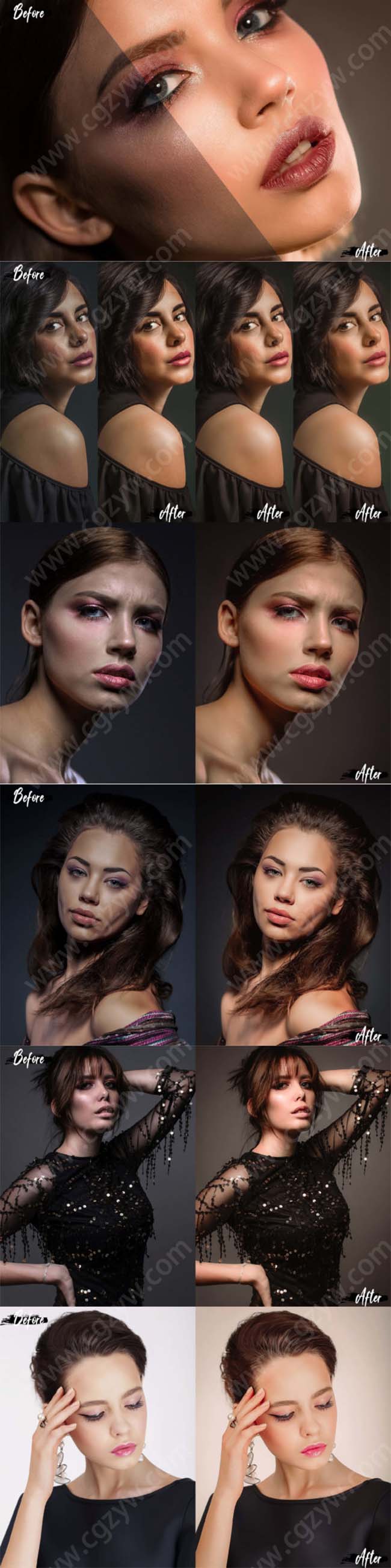 18组PS动作+LUTs完美皮肤美肤摄影后期调色预设-图片2