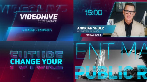 AE模板-公司活动聚会开幕式宣传片头Conference Promo