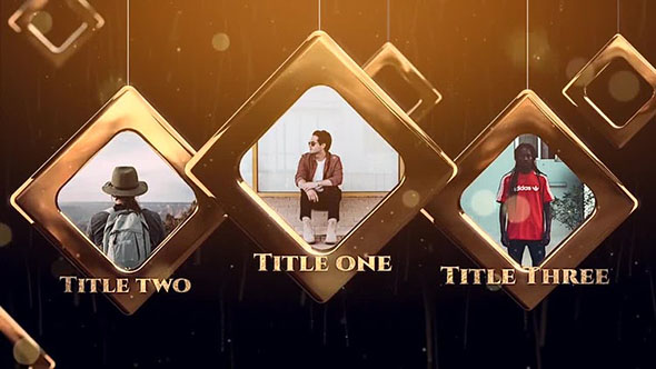 FCPX插件-金色闪光颗粒颁奖典礼片头 Award Show