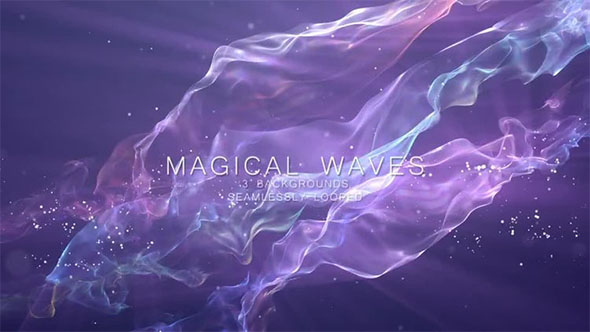 梦幻水下波浪片段背景视频素材 Magic Waves