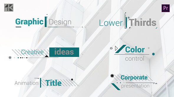 PR模板-6个4K创意动感时尚文字标题排版动画