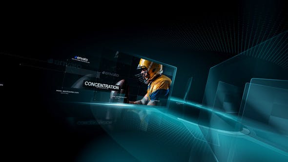 AE模板-体育频道运动转盘栏目包装视频片头Sport Carousel 2