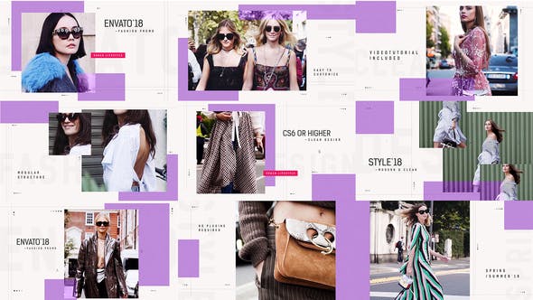 AE模板-现代风格魅力模特时装周时尚促销Clean Fashion Promo