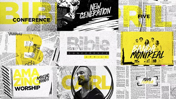 Apple Motion/FCPX模板插件-纸张文字侦察记录片头 Bible Conference