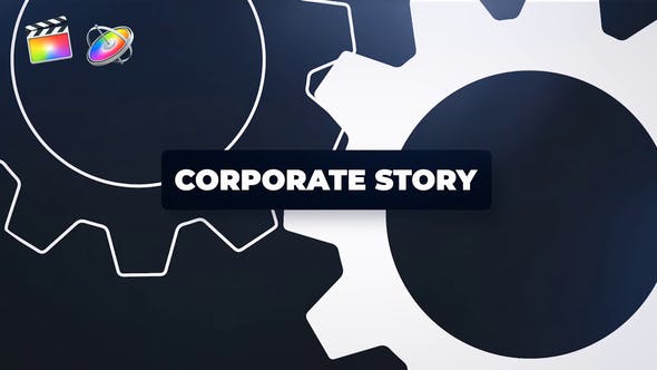 FCPX模板插件-商务公司齿轮背景视频宣传片头 Corporate Story+使用教程