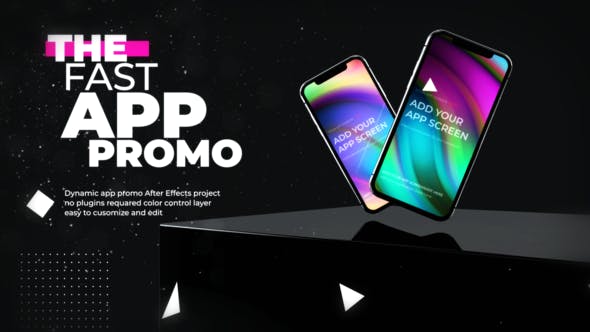 AE模板-时尚手机APP快速展示动画Fast App Promo