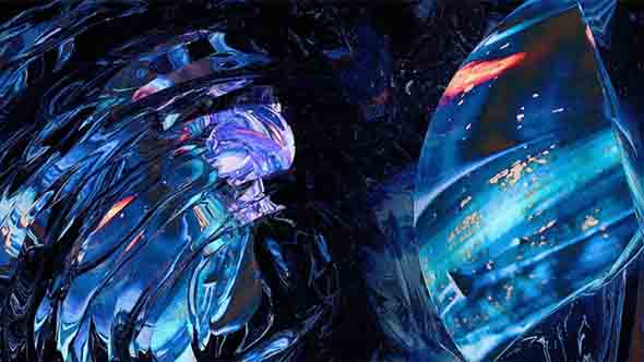 C4D/PS抽象发光玻璃物体Cinema 4d教程