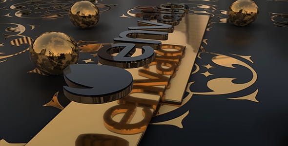 AE模板-E3D三维光滑金属质感大气企业logo标志动画Before And After