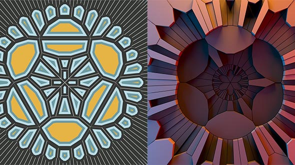 C4D创建程序化2D和3D装饰风格教程Cinema 4D Creating Procedured Ornament 2D and 3D