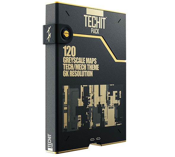 120张科技感6K置换贴图材质 TFM – Techit Pack