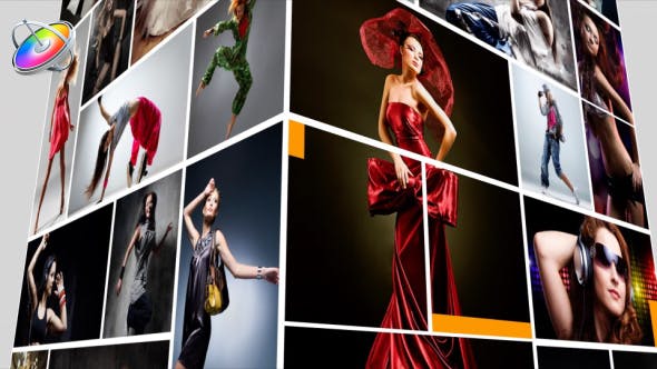 FCPX模板插件-简单时尚拼贴照片墙片头 Simple Slideshow Tower Promo