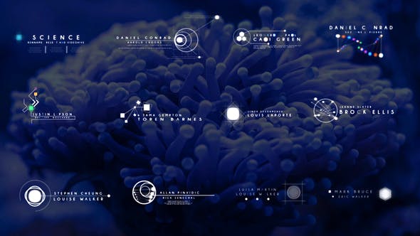 AE模板-科学生物学医学文字标注标题动画Science Fiction Lower Thirds