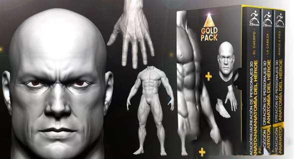 ZBrush三维人物角色模型雕刻建模教程 CG Makers – 3D Character Creation – Gold Pack