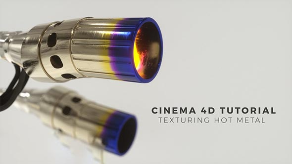 Octane渲染器模拟排气管金属燃烧纹理C4D教程+双语字幕