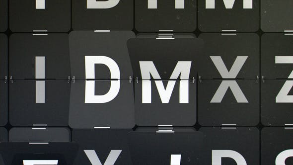 AE模板-机场航班倒计时模拟数字翻页动画Flipping Type Project