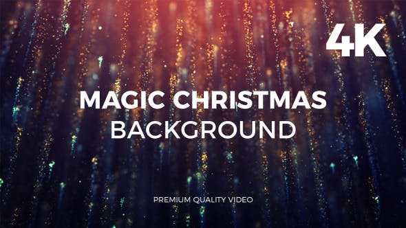 4K圣诞节梦幻粒子背景视频素材 Magic Christmas Background 4K