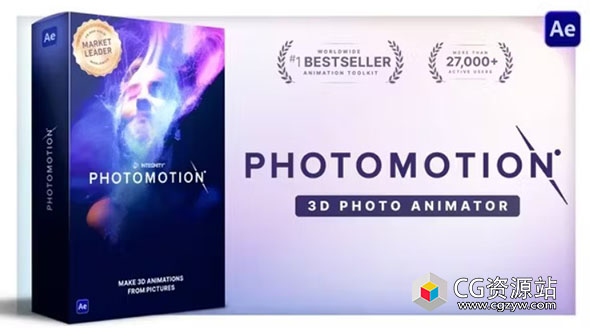 AE模板-人物风景图片转三维摄像机运动视差3D动画 Photomotion V12.0-图片1