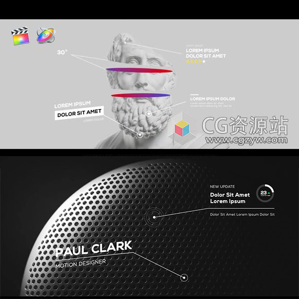 FCPX插件-78个指示线条文字标题呼出注释信息图预设动画+使用教程