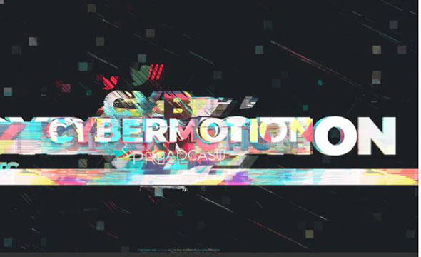 PR预设-12个现代科技感数字故障毛刺标题动画