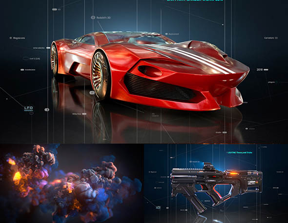 C4D Redshift游戏电影三维模型渲染Cinema 4D教程-图片1