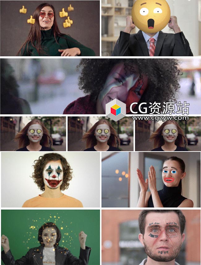 AE脚本-500+人脸面部追踪表情化妆美颜丑化贴图换脸锁定特效预设工具 AE Face Tools v6.0.1-图片2