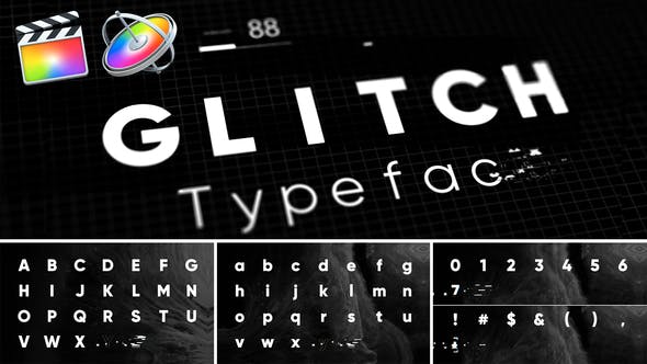 FCPX插件-科技感小故障文字标题动画 Glitch – Animated Typeface