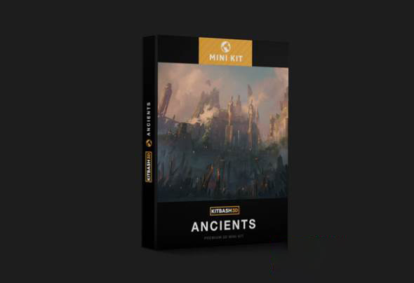 远古奇幻古老建筑3D模型 KitBash3D – Mini Kit – Ancients